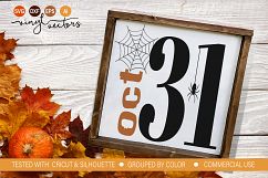 Halloween Oct 31 spider web DXF SVG Cut File Product Image 1