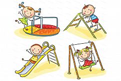 Kids playing bundle - happy kids playing different games Product Image 9
