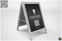 Poster Stand Display Mockup Product Image 5