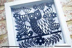 Owl paper cut SVG  DXF  EPS files Product Image 2
