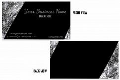 Stylish Black and Silver Business Card Template Product Image 3
