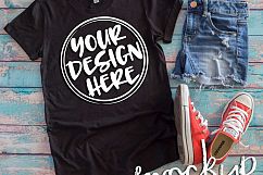 Black t shirt mock up 6507 Product Image 2