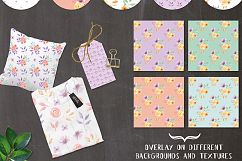 Watercolor Flower Petal Ombre Wreaths Frames Pattern Package Product Image 4