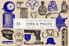 Fire &amp; Police Vector Graphics Product Image 1