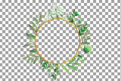 Watercolor floral wild leaves frames, printable borders Product Image 6