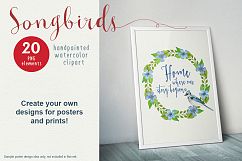 Song Birds Watercolor Clipart Product Image 2