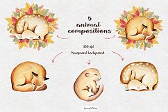 Big autumn set Forest animals Product Image 3