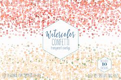 WATERCOLOR CONFETTI BORDER Clipart Commercial Use Confetti Transparent Overlays Blush Pink Blue Party Wedding Invitation Graphics Product Image 4