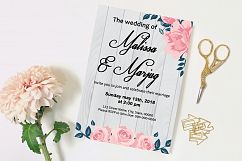 Wooden Wedding Invitation Template Product Image 2