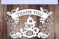 Thank you SVG Cut File, Wedding Paper Cutting, DXF EPS PNG Product Image 2