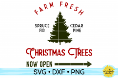 FARM FRESH CHRISTMAS TREES| CHRISTMAS SIGN SVG DXF PNG Product Image 1