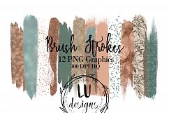 Green and Copper Brush Strokes Product Image 1