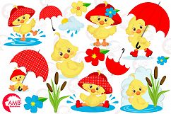 Rainy Day Ducks graphic, illustration, Clipart pack AMB-1823 Product Image 5