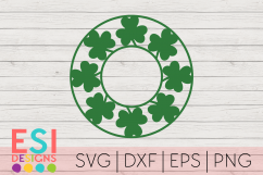 St Patrick's Day SVG | Shamrock Circle Monogram Product Image 1