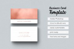 Rose Gold Foil Marble Business Card Product Image 1