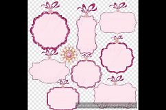16 Pink Frame, Glitter and Jewelry Frame Clip Arts Product Image 10