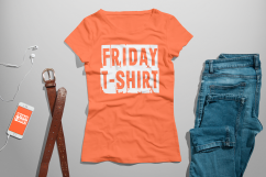 Crew Neck T-shirt Mock-up Female Version Product Image 6