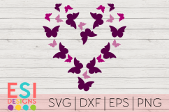 Valentine's Day SVG | Wedding SVG | Heart Butterfly Design 2 Product Image 1