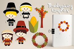 Kids Thanksgiving Clipart Graphics Product Image 1