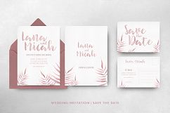 Watercolor Foliage Wedding Invitation Suite Product Image 9