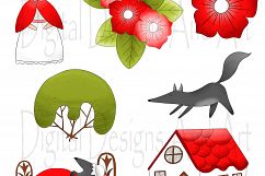 Little red riding hood clipart Product Image 2