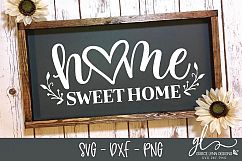 Home Sweet Home - Cut File - SVG, DXF &amp; PNG Product Image 1