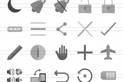 110 Mobile Interface Flat Greyscale Icons Product Image 2