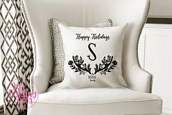 Winter Antler Monogram Sign SVG Product Image 2
