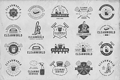 Set of Vintage Cleaning Emblems Product Image 2