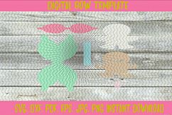 Holiday Christmas Gingerbread man Hair Bow Template Product Image 2
