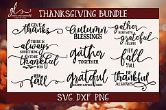 Thanksgiving Cut File Bundle - Fall Quotes - SVG, DXF &amp; PNG Product Image 1