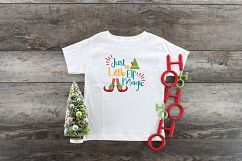 Just a Little Elf Magic - Christmas SVG Cut File - DXF EPS Product Image 9