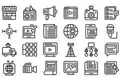 Actualization icons set, outline style Product Image 1