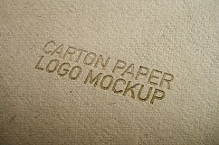 Pressed Carton Paper Logo Mockup Product Image 1