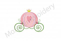 Carriage Embroidery Design, Princess Carriage Design Product Image 1
