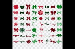 56 Christmas Bows and Ribbons Clip Arts PNG Transparent Product Image 2