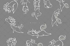 Yoga Unicorns Clipart Product Image 4