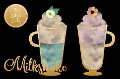 Watercolor Milkshake Sorbet Clipart Product Image 2