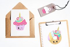 Unicorn cup cakes graphics and illustrations Product Image 3