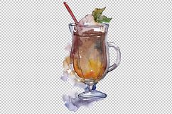 Watercolor exotic drink cocktail PNG set Product Image 5