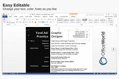 Black White Elegant Resume / CV  Product Image 4