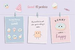 Sweet Kawaii Cute Cake Illustration Clipart Set Product Image 2