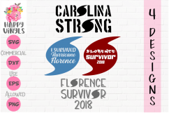 Hurricane Florence SVG 4 DESIGNS Bundle by Happy Vinyls Product Image 1