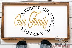 Our Family A Circle Of Strength And Love Cut File Product Image 1