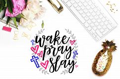 Wake Pray Slay SVG Product Image 1