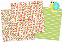 Woodland animals digital papers, Woodland patterns, Raccoon Product Image 2