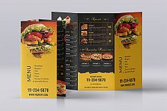 Trifold Food Menu Template Product Image 2