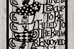 Wonderland inspired &#039;Life is like a teacup&#039; template Product Image 4
