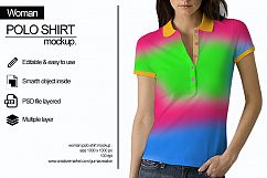 Women Polo Shirt Mockup Product Image 2