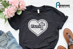 Faith SVG File, Faith Heart SVG, Heart SVG Product Image 3